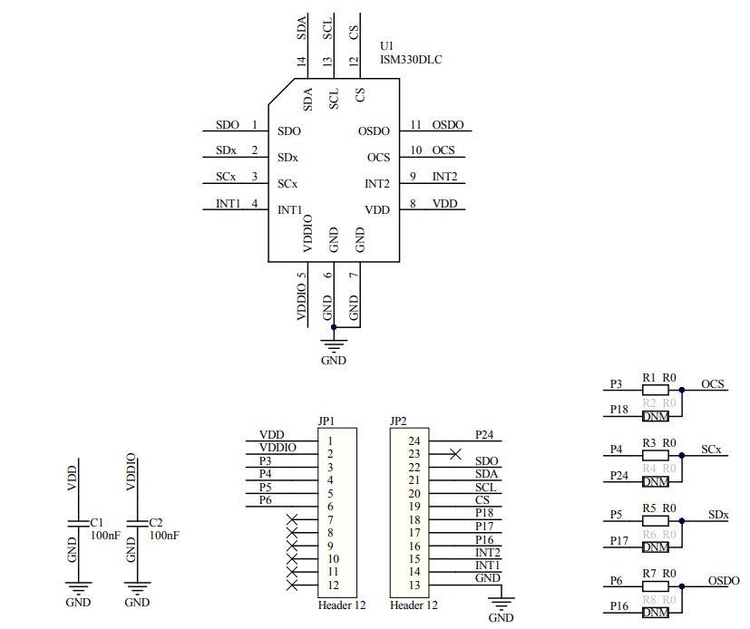 Schematic - STMicroelectronics STEVAL-MKI182V2 Adapter Board
